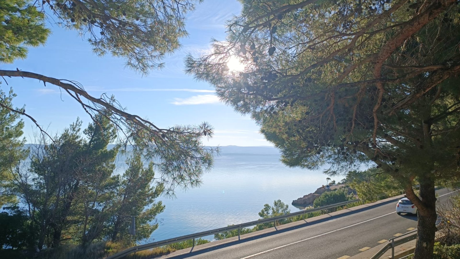 Pogled na more s građevinskog zemljišta u Lokvi Rogoznici